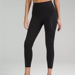 NWT Lululemon Base Pace High-Rise Reflective Tight 25" black BLK 2